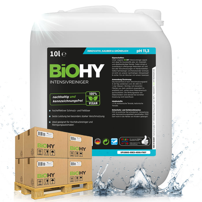 BiOHY intensive cleaner, industrial cleaner, universal cleaner, organic concentrate, B2B