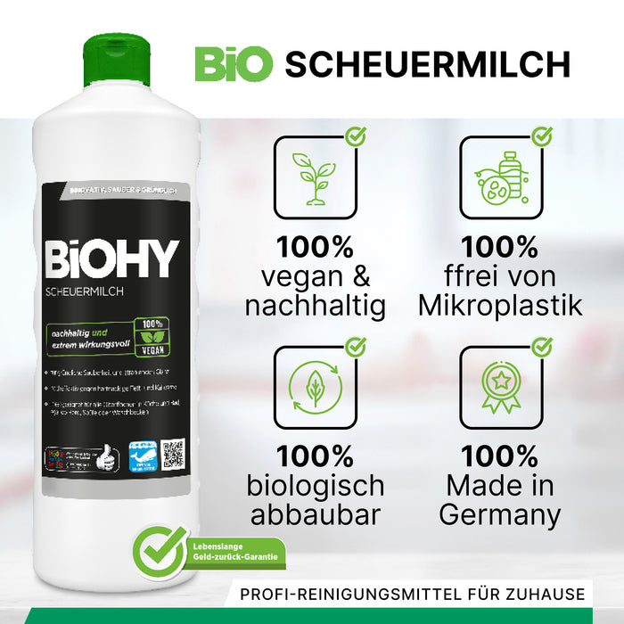 BiOHY Scheuermilch, Herdreiniger, Küchenreiniger,  Reinigungsmilch, B2B