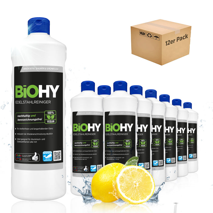 BiOHY stainless steel cleaner, stainless steel cleaner, stainless steel care, shine cleaner, B2B