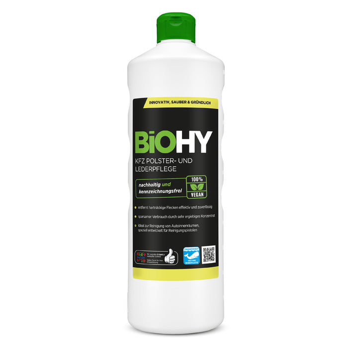 BiOHY car upholstery &amp; leather care, car upholstery cleaner, car seat cleaner, interior care