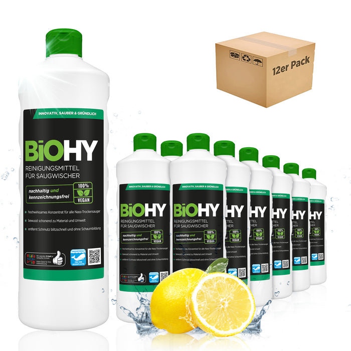 BiOHY cleaning agent for suction wipers 10 liters, wet and dry vacuum cleaners, floor care, shine cleaner