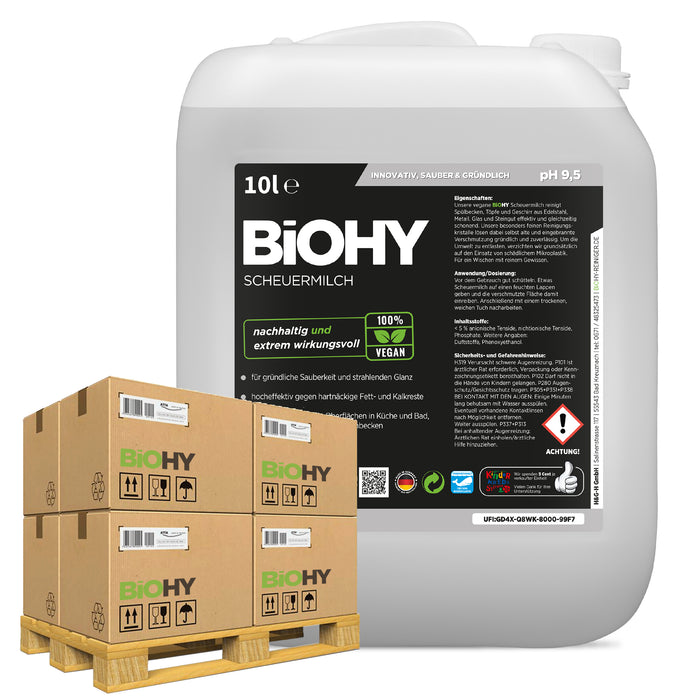 BiOHY scouring milk, stove cleaner, kitchen cleaner, cleaning milk, B2B