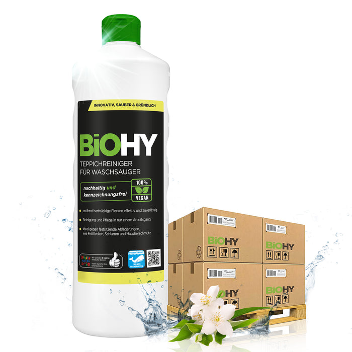 BiOHY carpet cleaner for vacuum cleaners, carpet shampoo, textile cleaner, upholstery cleaner, B2B
