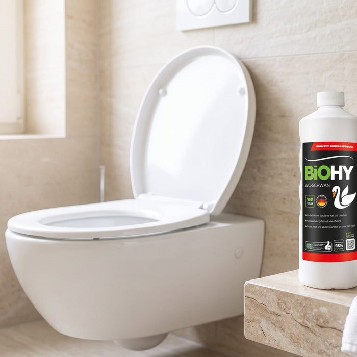 Toilette reinigen: Urinstein und Kalk unter dem Spülrand entfernen