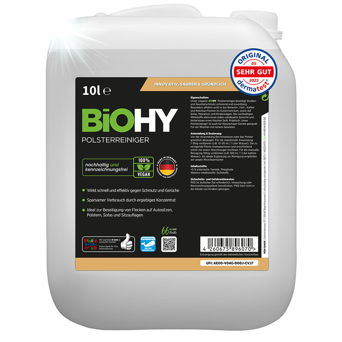 BiOHY nettoyant pour meubles rembourrés, nettoyant pour textiles, nettoyant pour meubles rembourrés, nettoyant pour canapés