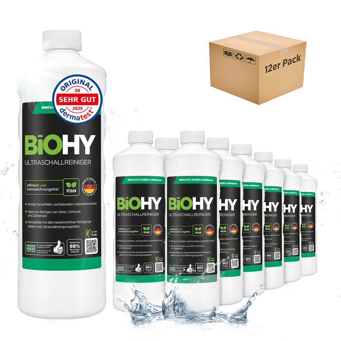 BiOHY Ultraschallreiniger 10L (B2B) – umweltfreundlich, vegan & Made in Germany (Produktflasche)