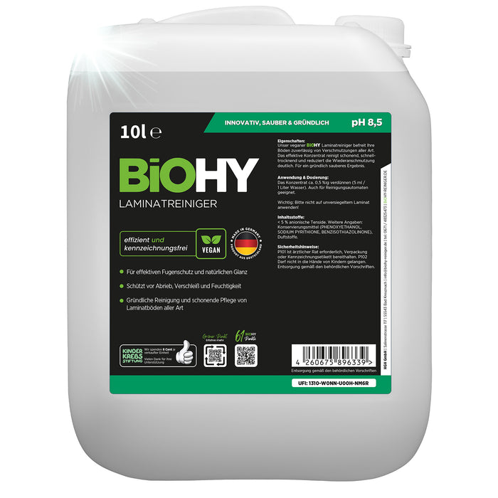 BiOHY Laminatreiniger – umweltfreundlich, vegan & Made in Germany (Nahaufnahme)