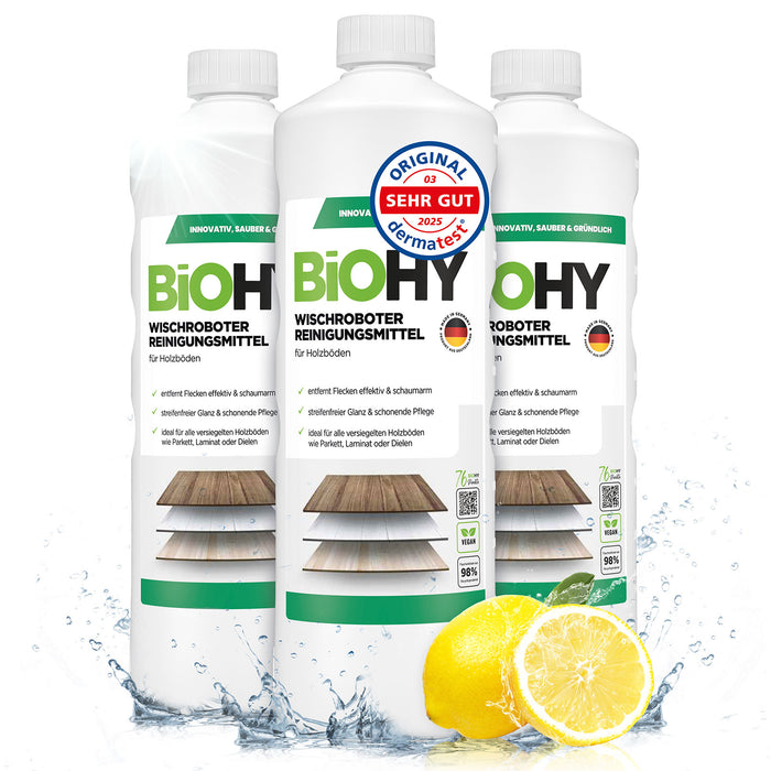 BiOHY Nettoyant pour robot d'essuyage, Nettoyant pour robot d'essuyage, Nettoyant pour sol non polluant, Bio concentré