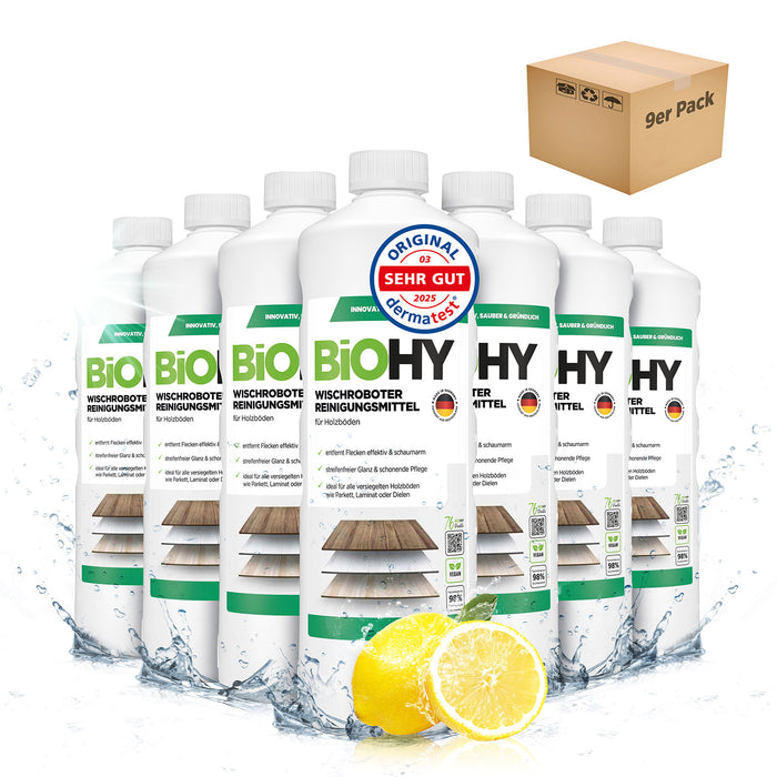 BiOHY Nettoyant pour robot d'essuyage, Nettoyant pour robot d'essuyage, Nettoyant pour sol non polluant, Bio concentré