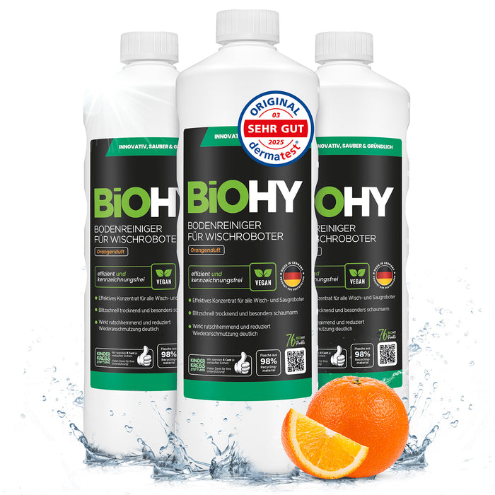 BiOHY Nettoyant sols pour robots de nettoyage, Nettoyant bio, Entretien des sols, Nettoyant sols non moussant