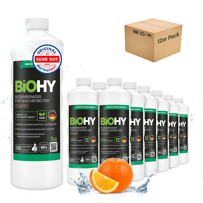 BiOHY Nettoyant sols pour robots de nettoyage, Nettoyant bio, Entretien des sols, Nettoyant sols non moussant