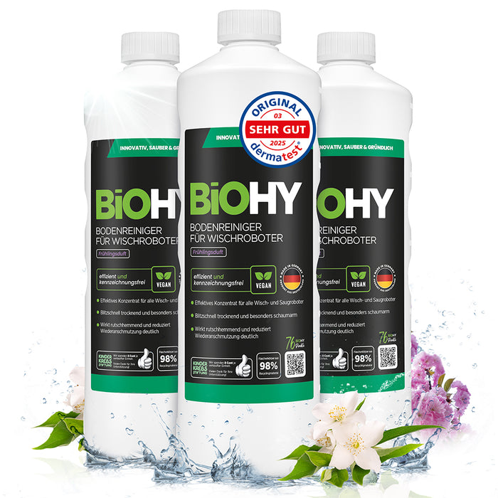 BiOHY Nettoyant sols pour robots de nettoyage, Nettoyant bio, Entretien des sols, Nettoyant sols non moussant