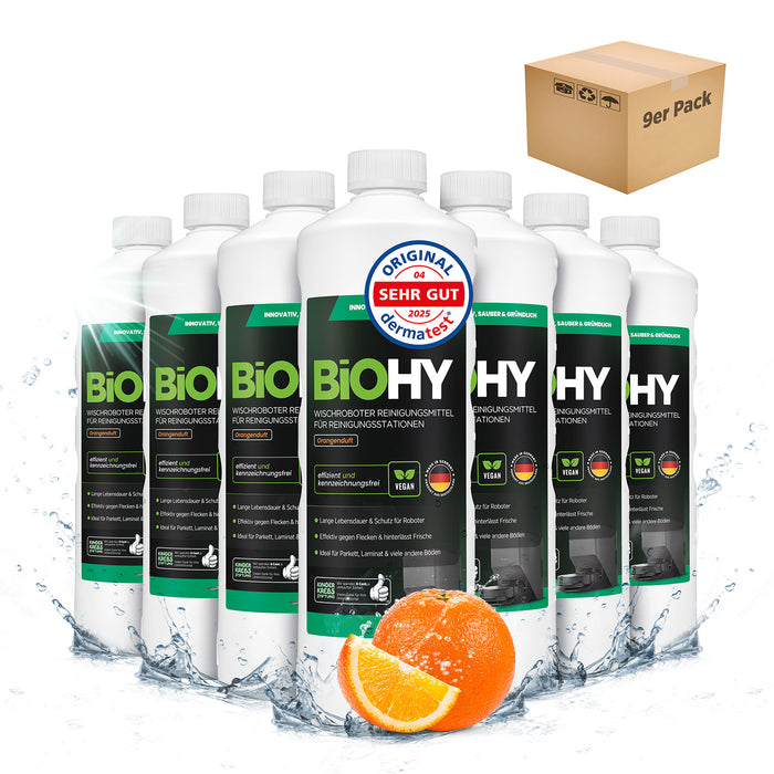 BiOHY Nettoyant pour stations de nettoyage de robots d'essuyage, Nettoyant pour robots d'essuyage, Nettoyant pour sols non polluant, Bio concentré