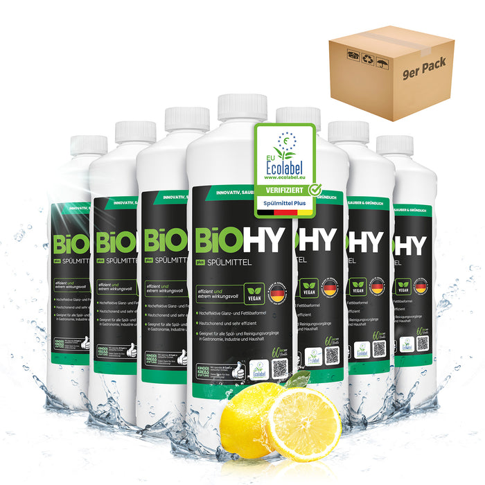 BiOHY Spülmittel Plus – umweltfreundlich, vegan & Made in Germany (Bio-Konzentrat & vegan)