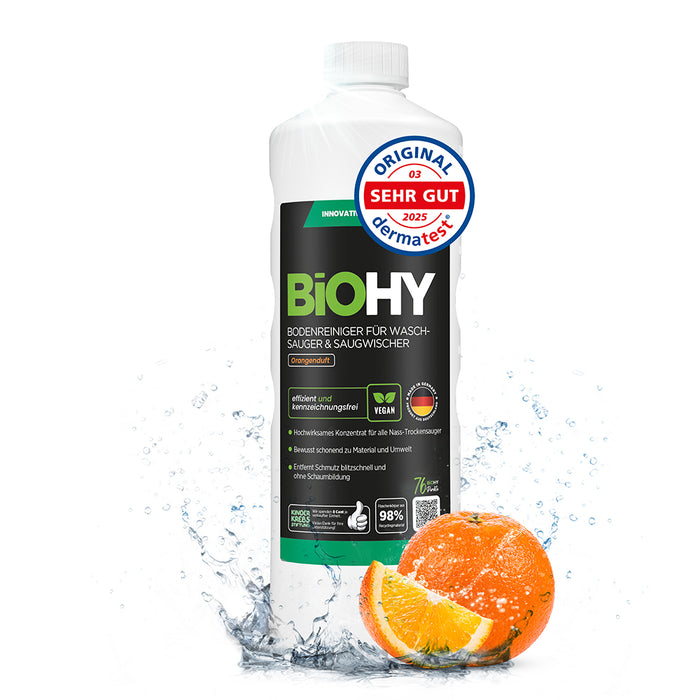 BiOHY Bodenreiniger für Waschsauger & Saugwischer mit Orangenduft