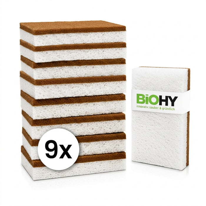 BiOHY esponjas de coco, esponja lavavajillas, esponja de cocina, esponja de limpieza