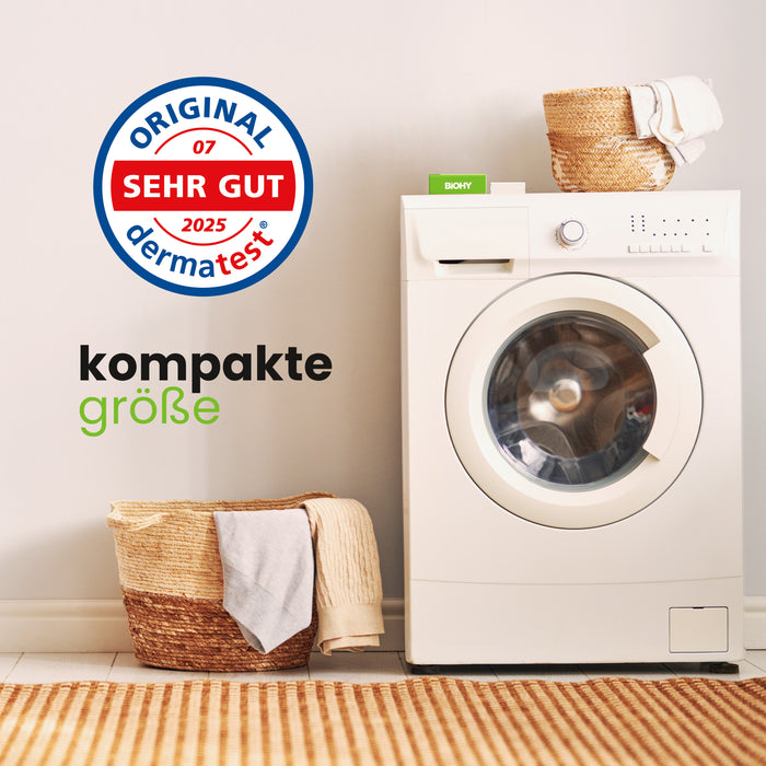 BiOHY Waschmittel Blätter, Waschmittel Streifen, Reisewaschmittel, wasserlösliches Waschpapier