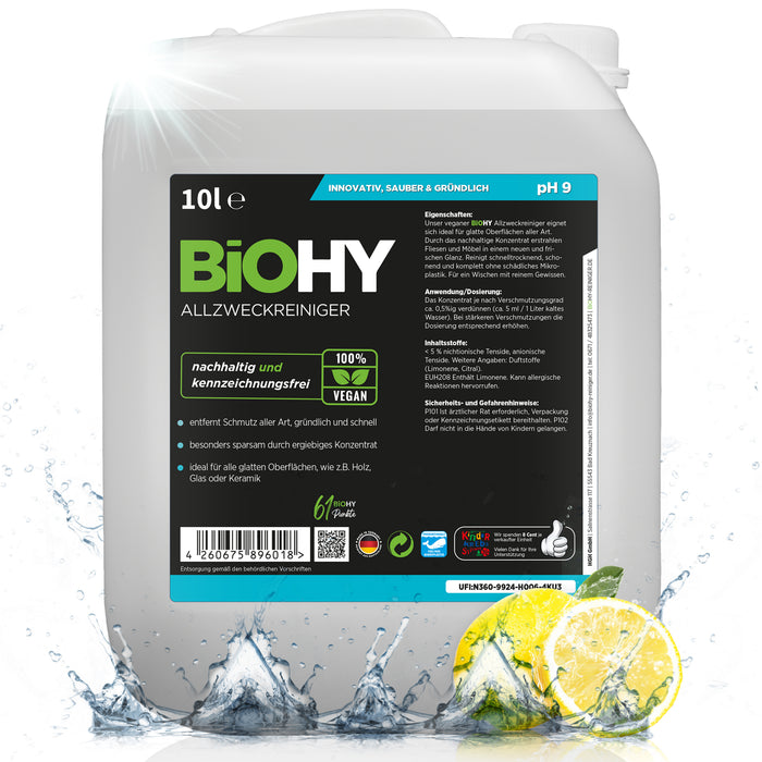 Detergente multiuso BiOHY, detergente multiuso, detergente universale, concentrato organico
