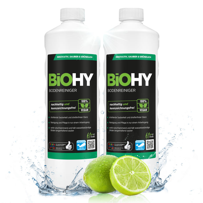 BiOHY Bodenreiniger, Fußbodenreiniger, Nicht schäumender Bodenreiniger, Bio-Konzentrat
