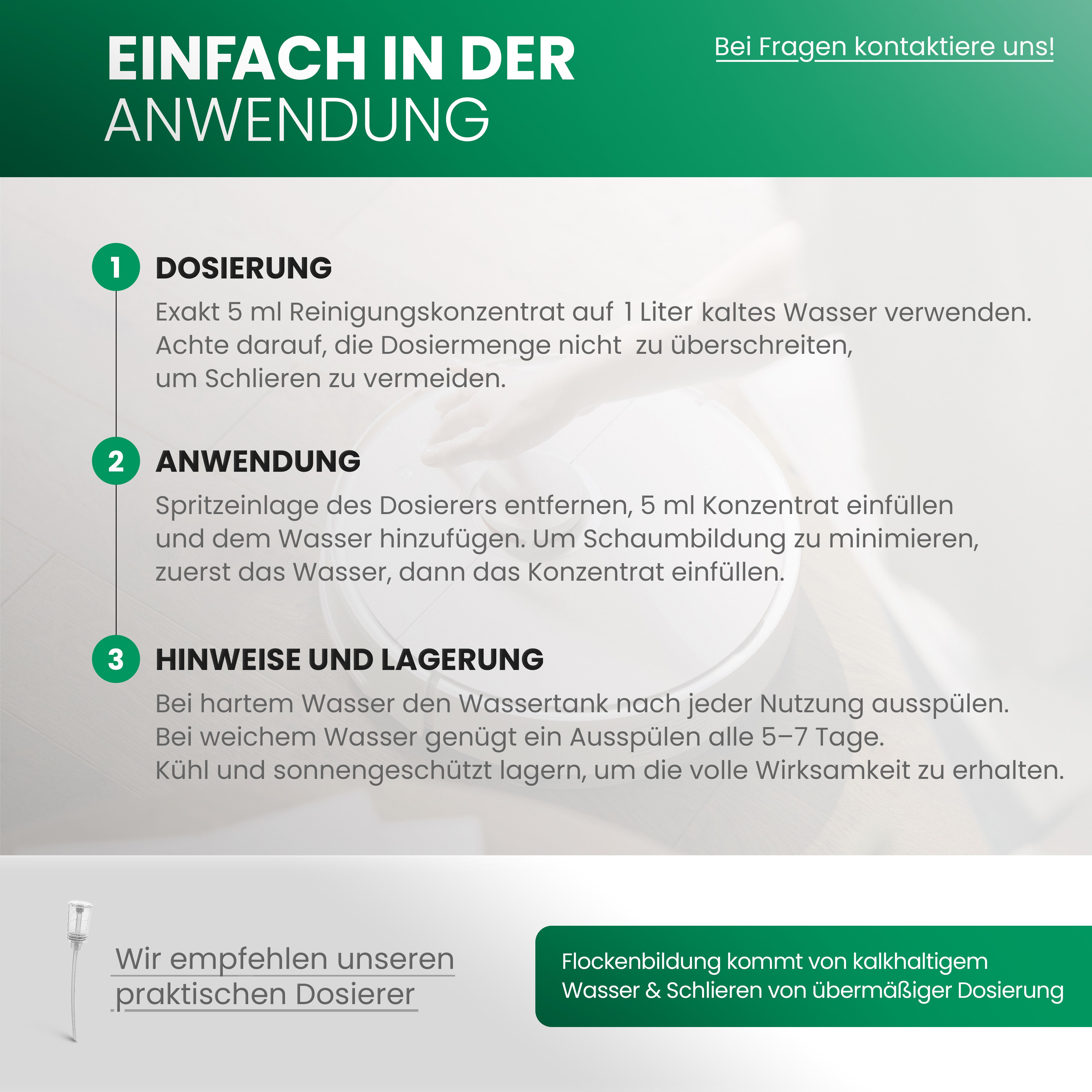 BiOHY Bodenreiniger für Wischroboter mit Orangenduft, Bio Reiniger, Bodenwischpflege, Nicht schäumender Bodenreiniger