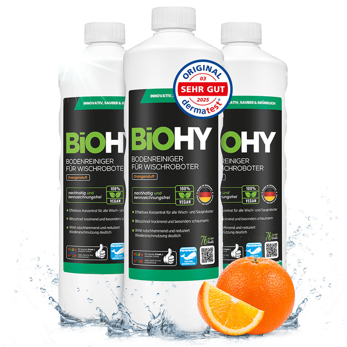 BiOHY Bodenreiniger für Wischroboter mit Orangenduft