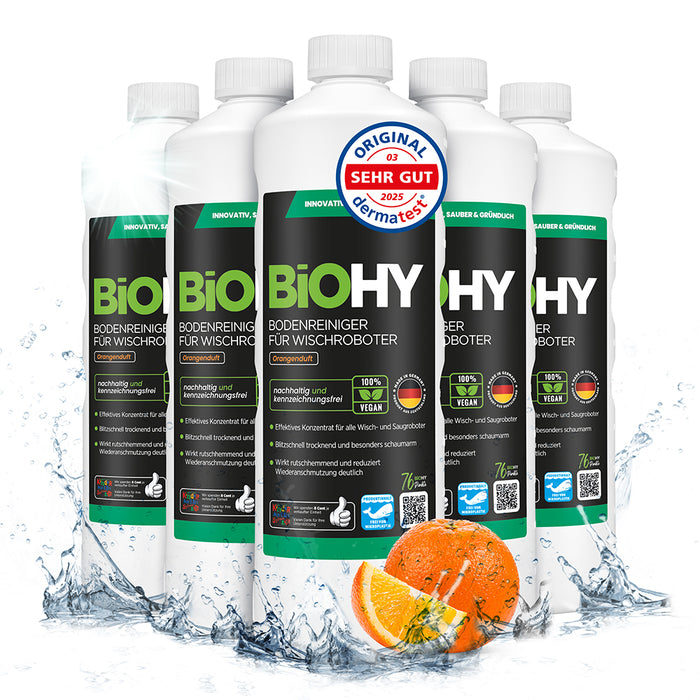 BiOHY Bodenreiniger für Wischroboter mit Orangenduft
