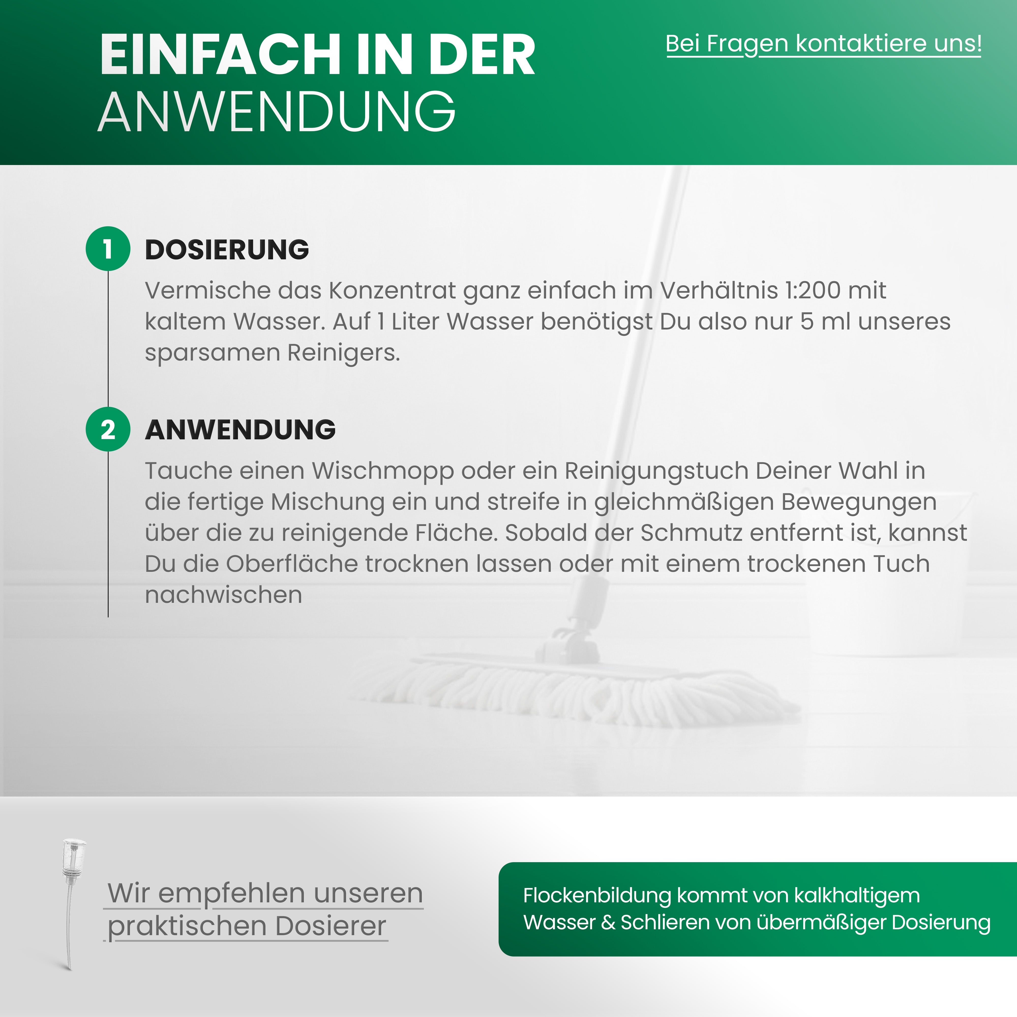 BiOHY Bodenreiniger, Fußbodenreiniger, Nicht schäumender Bodenreiniger, Bio-Konzentrat