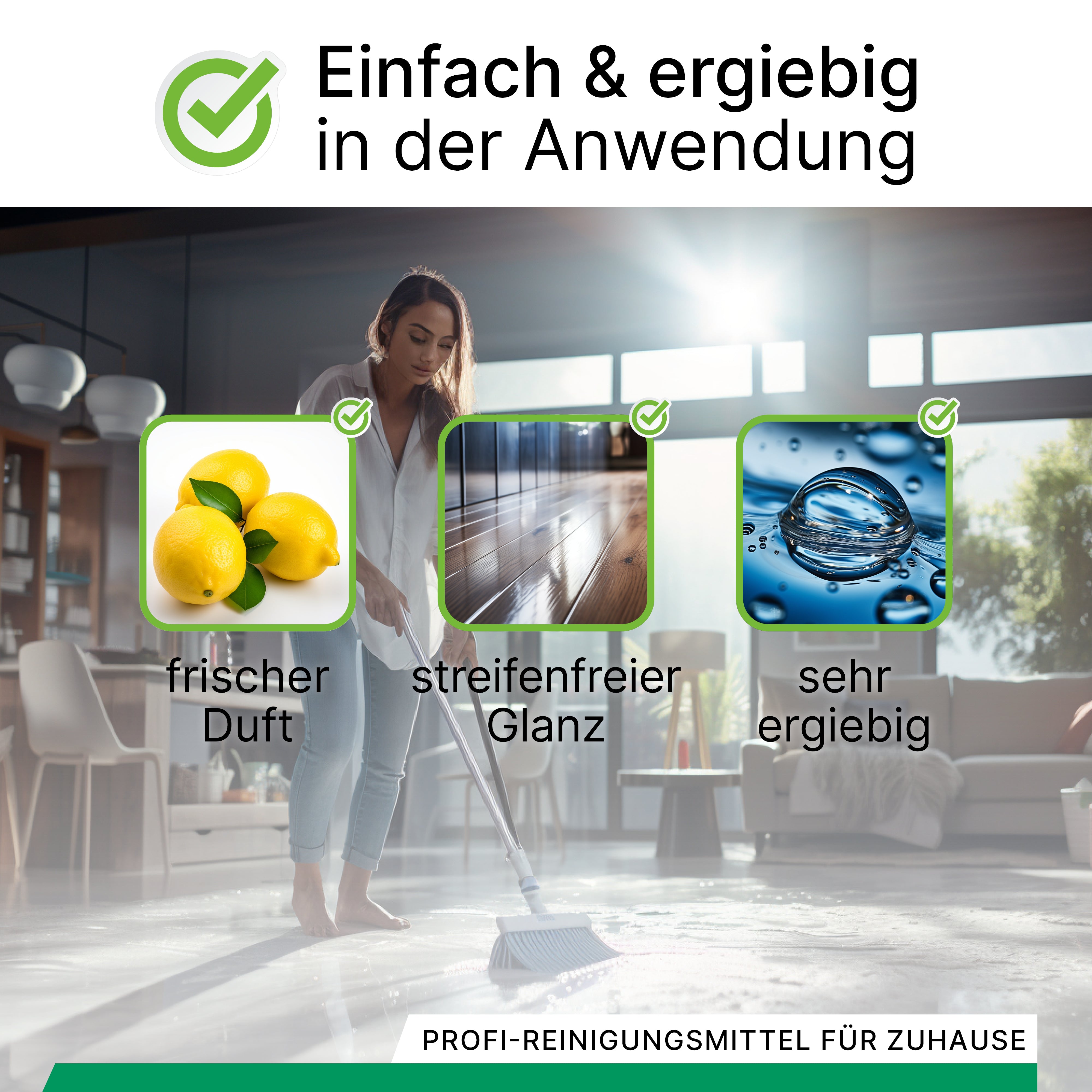 BiOHY Bodenreiniger, Fußbodenreiniger, Nicht schäumender Bodenreiniger, Bio-Konzentrat