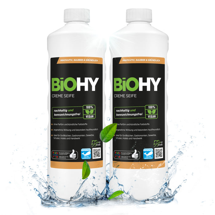 Sapone in crema BiOHY, lozione detergente delicata per la pelle, sapone per le mani senza fosfati, crema saponata idratante