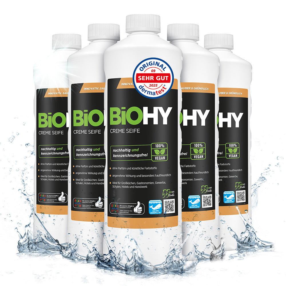 BiOHY cream soap, skin-friendly washing lotion, phosphate-free hand soap, moisturizing soap cream