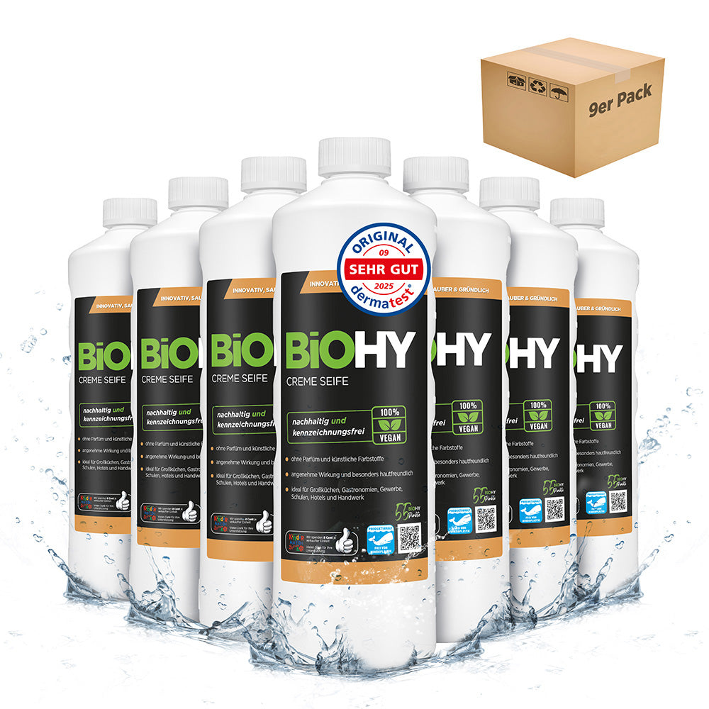 BiOHY cream soap, skin-friendly washing lotion, phosphate-free hand soap, moisturizing soap cream