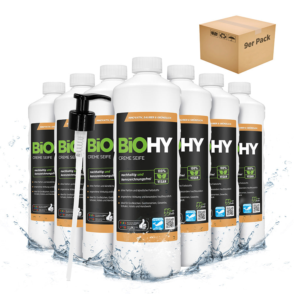 BiOHY cream soap, skin-friendly washing lotion, phosphate-free hand soap, moisturizing soap cream