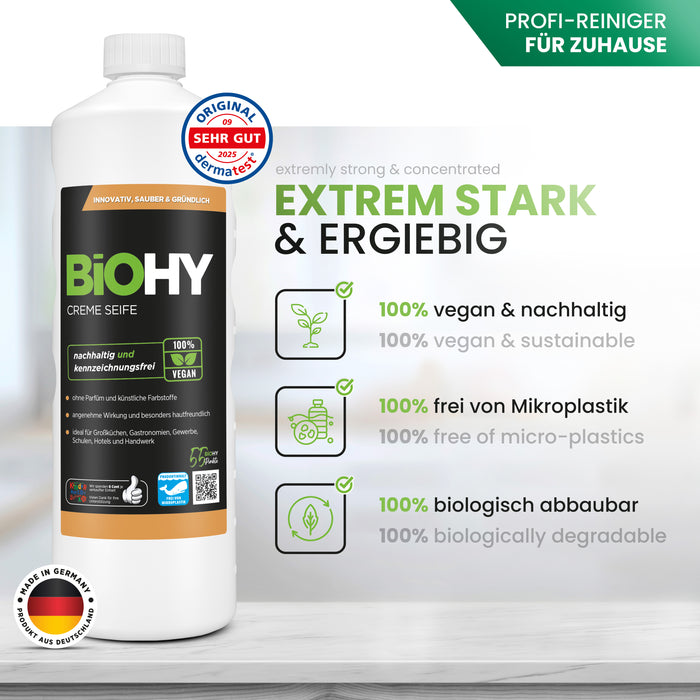 BiOHY Creme Seife, Hautfreundlich und phosphatfrei, B2B