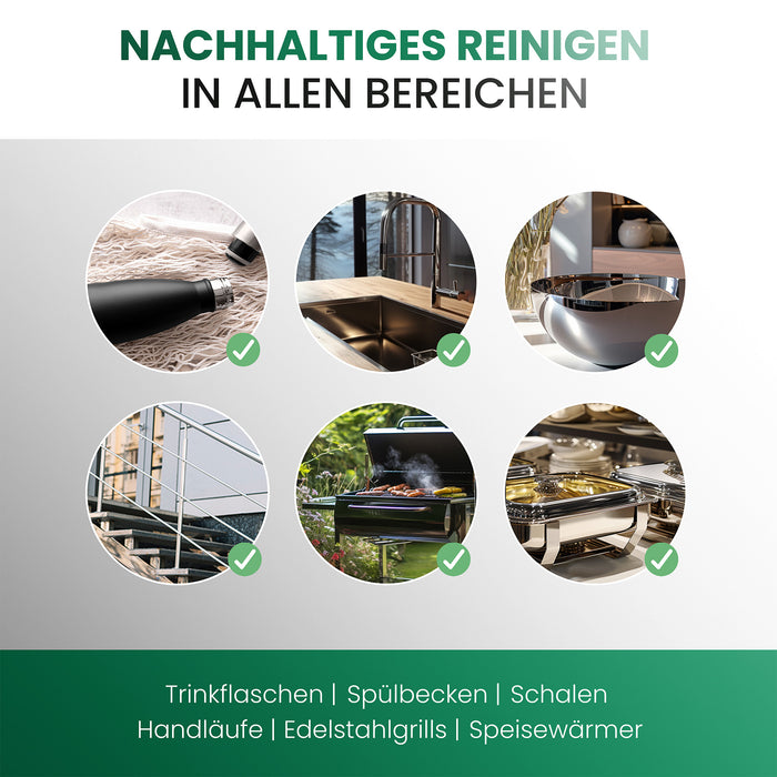 BiOHY Edelstahlreiniger, Edelstahlreiniger, Edelstahlpflege, Glanz-Reiniger, B2B