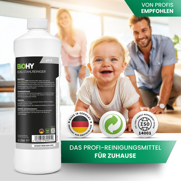 BiOHY nettoyant inox, nettoyant inox spray, produit d'entretien inox, produit de nettoyage inox