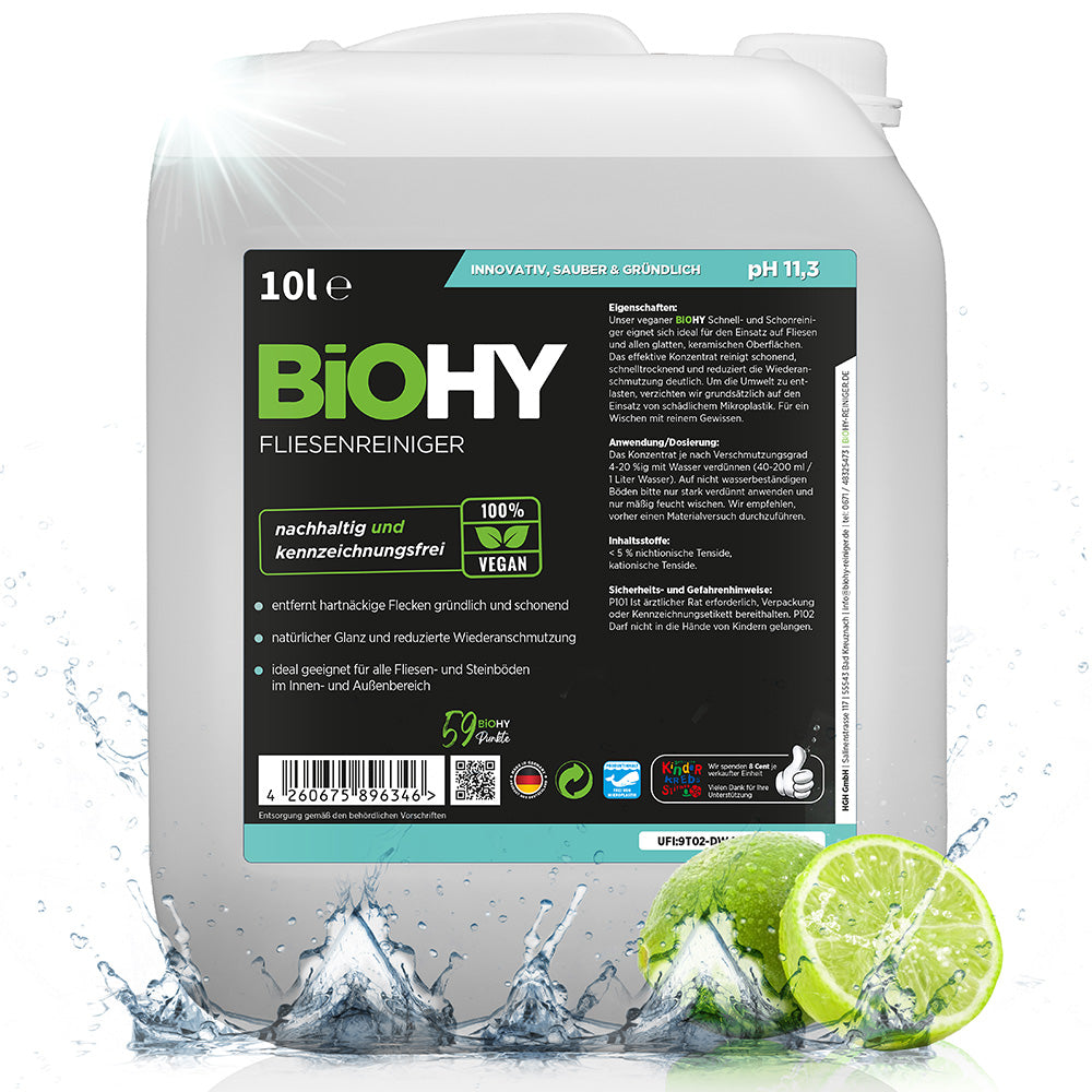 BiOHY Fliesenreiniger, Fliesenbodenreiniger, Fliesenöl, Fliesen Reiniger