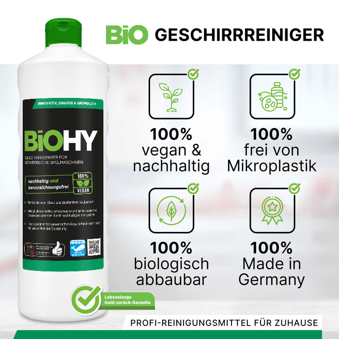 BiOHY Geschirrreiniger für gewerbliche Spülmaschinen, Geschirrspülmittel, B2B