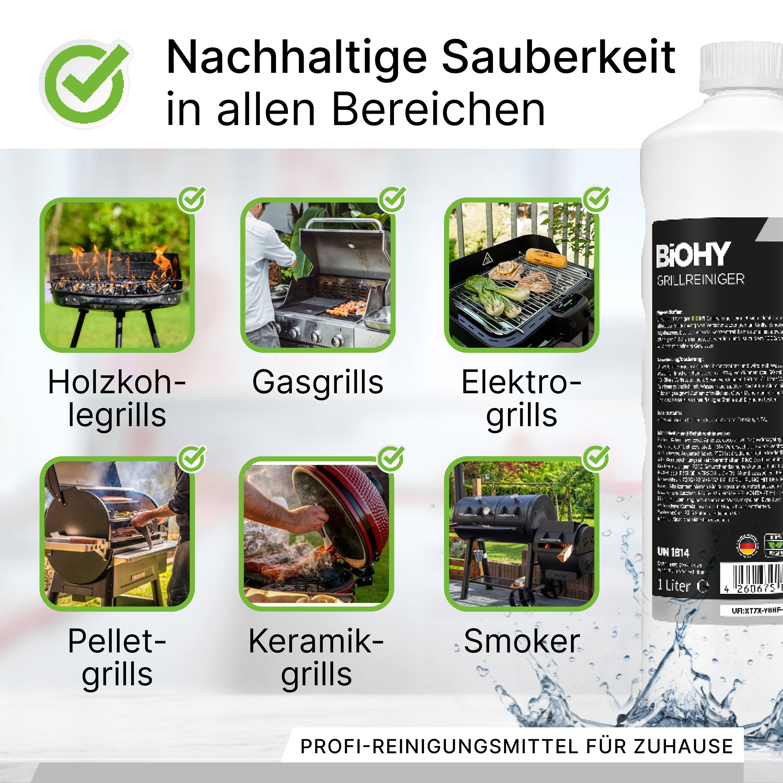 BiOHY Grillreiniger, Gasgrill Reiniger, BBQ Reiniger, Grillrost Reiniger