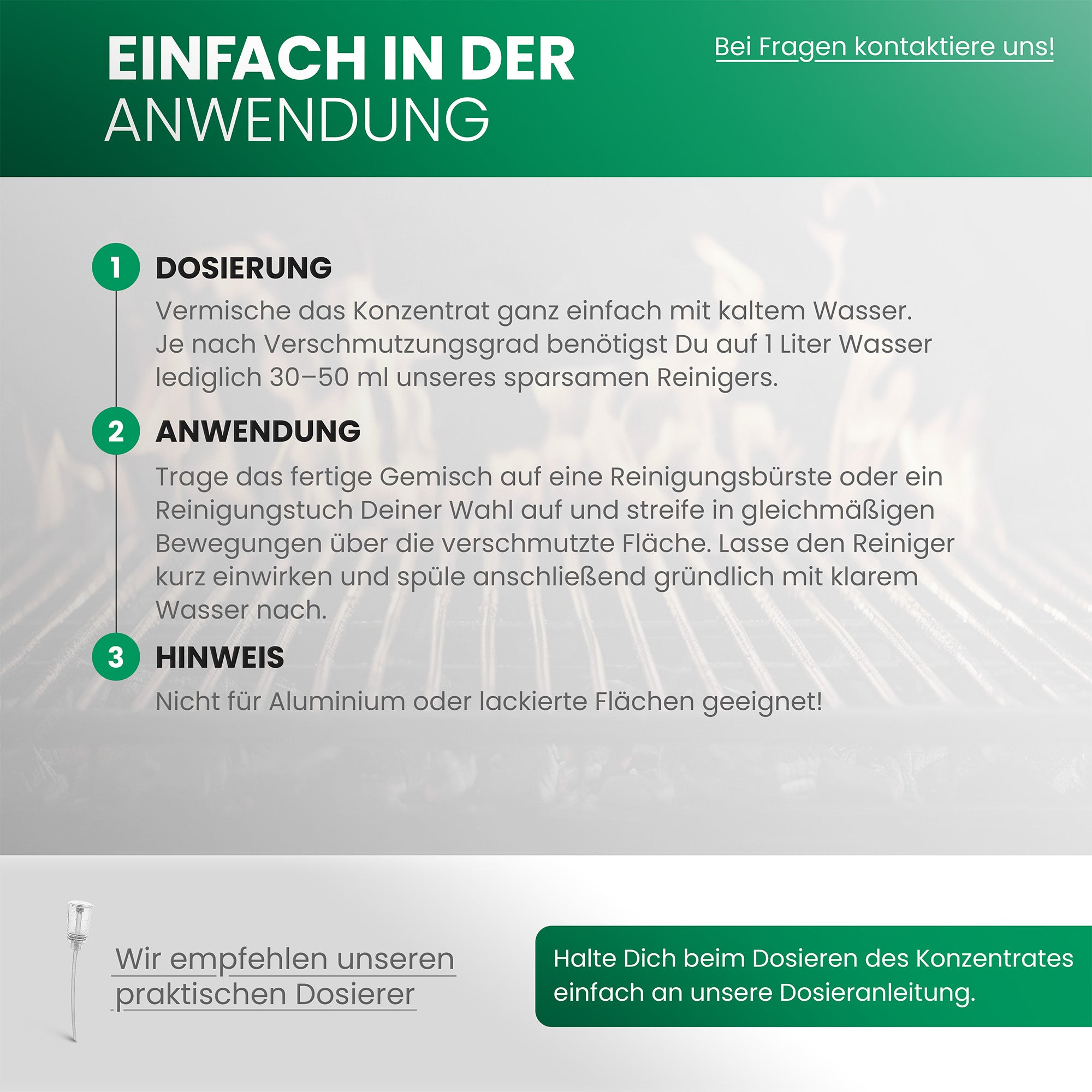 Detergente per grill BiOHY, detergente per grill a gas, detergente per barbecue, detergente per griglia