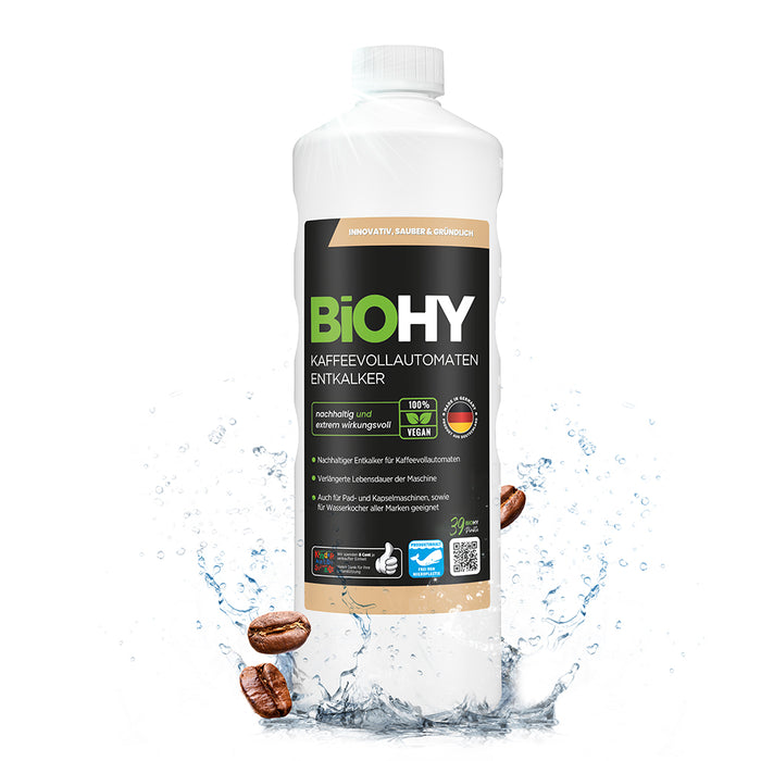 BiOHY Kaffeevollautomaten Entkalker, Kalkentferner, Entkalkungsmittel, Kalklöser