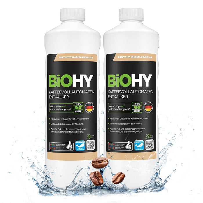 BiOHY Kaffeevollautomaten Entkalker, Kalkentferner, Entkalkungsmittel, Kalklöser