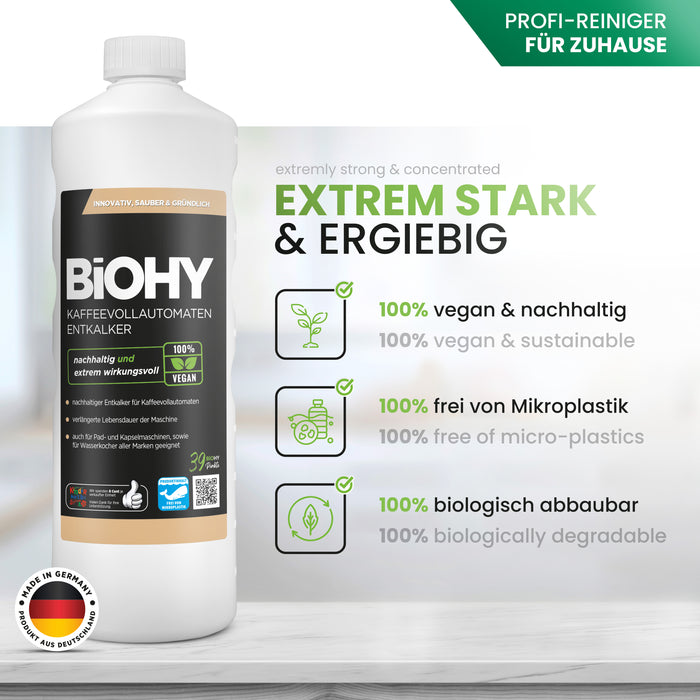 BiOHY Kaffeevollautomaten Entkalker, Kalkentferner, Entkalker, Kalklöser, B2B