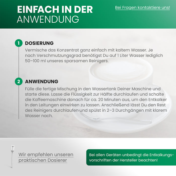BiOHY Kaffeevollautomaten Entkalker, Kalkentferner, Entkalker, Kalklöser, B2B