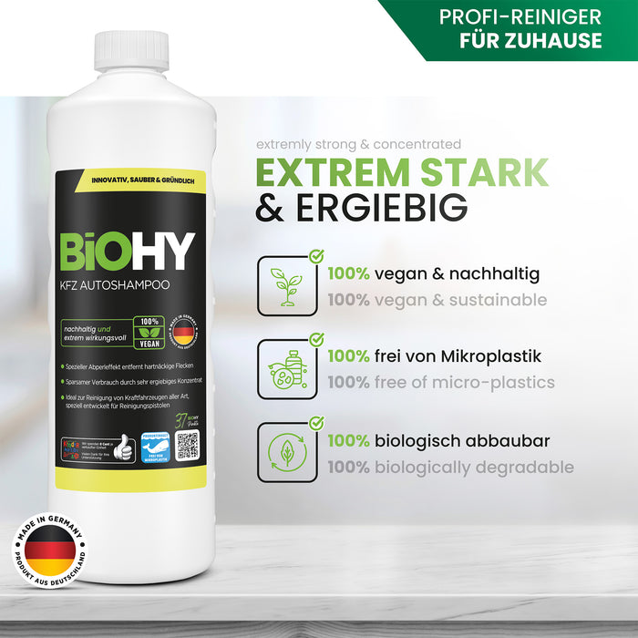 BiOHY shampooing pour voiture, produit de lavage pour voiture, shampooing pour voiture, nettoyant moussant