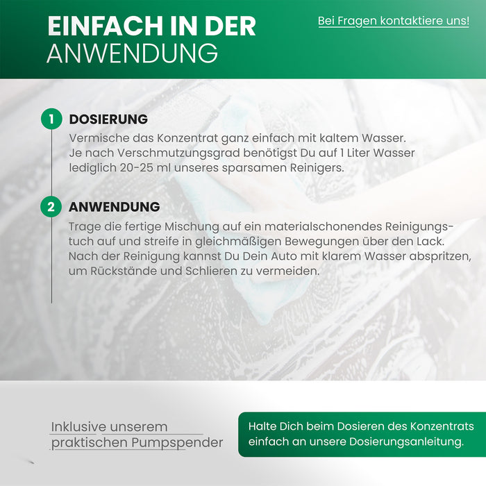 BiOHY KFZ Autoshampoo , Autowaschmittel, Auto Shampoo, Schaumreiniger