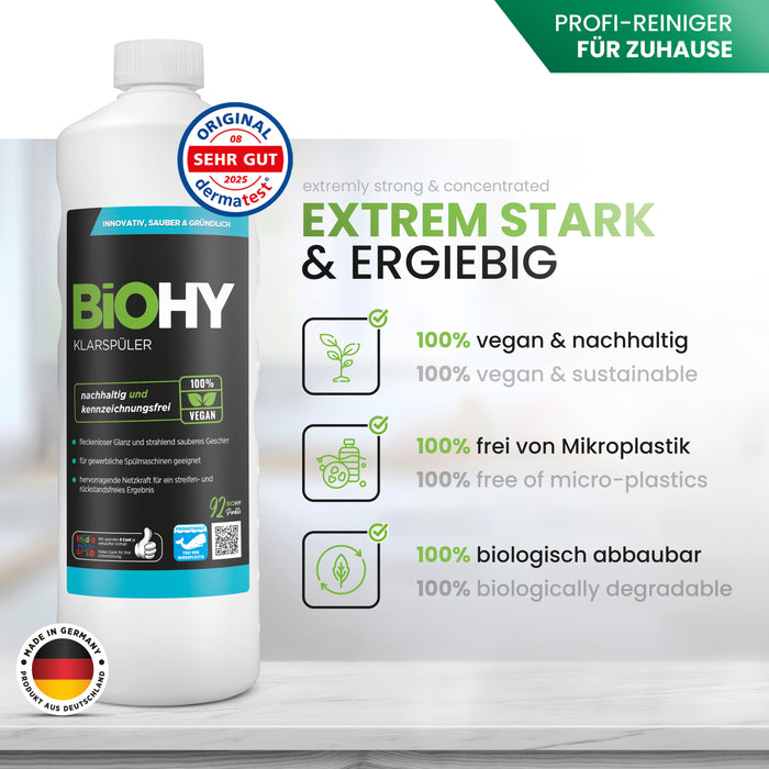 BiOHY Klarspüler, Glanzreiniger, Geschirrspülreiniger, Besteckreiniger, B2B