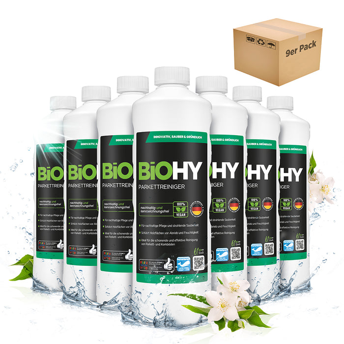 BiOHY parquet cleaner, parquet care products, wooden floor soap, parquet care