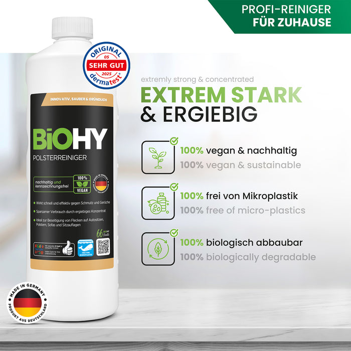 BiOHY nettoyant pour meubles rembourrés, nettoyant pour textiles, nettoyant pour meubles rembourrés, nettoyant pour canapés