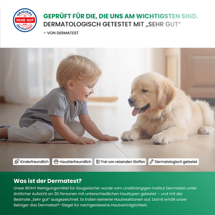 BiOHY Reinigungsmittel für Saugwischer mit Frühlingsduft, Reiniger für Nass- und Trockensauger, Bodenwischpflege, Bio Reiniger