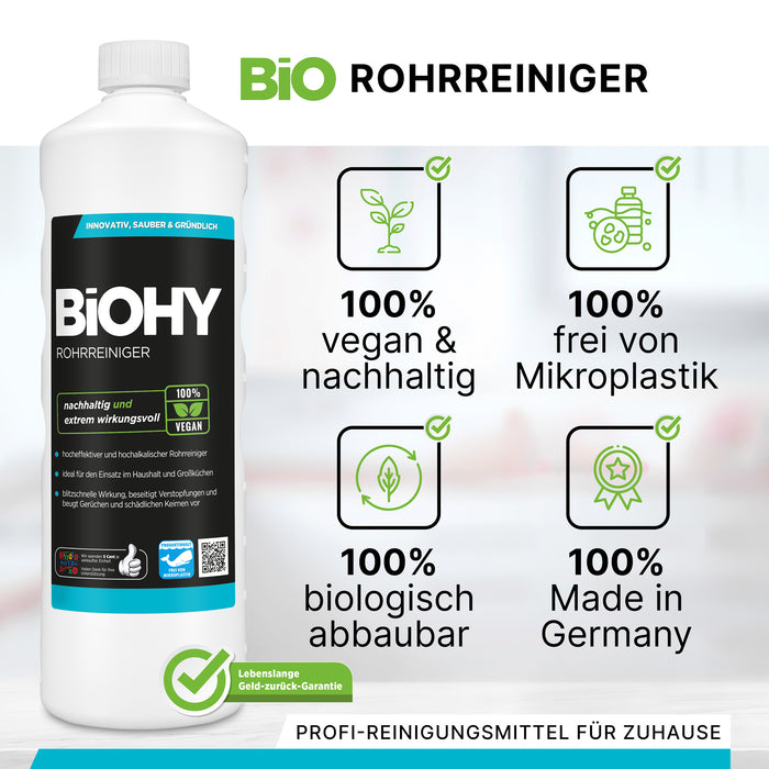 BiOHY pipe cleaner, pipe cleaner, drain cleaner, concentrate, B2B